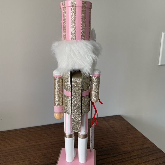14” Pink and Gold Glitter Christmas Nutcracker - Picture 6 of 8
